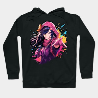 funny girl kawaii music Hoodie